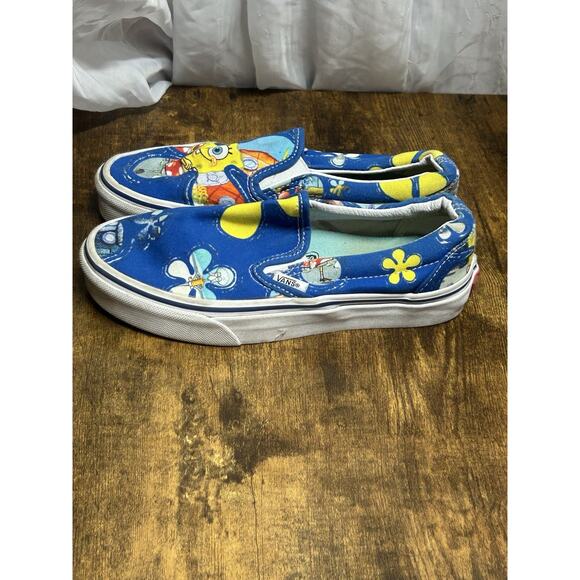 Vans Spongebob SquarePants x Classic Slip-On Shoes 'Alohabob' Size M 3.5 W 5 - Picture 4 of 13
